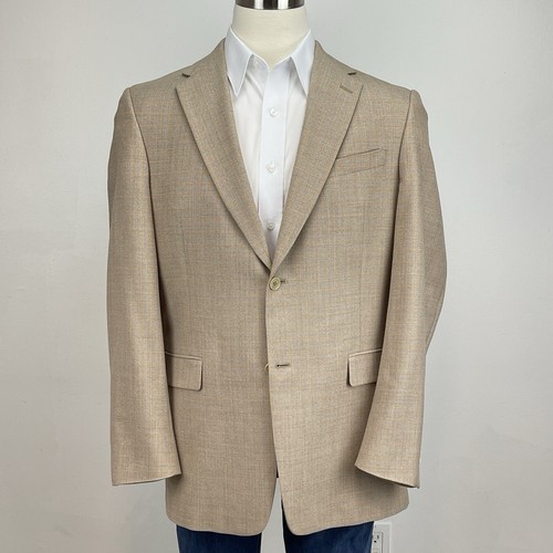 Abrigo deportivo de lana Daniel Cremieux para hombre 42L color tostado a cuadros Blazer Traje Chaqueta Informal - Imagen 2 de 17