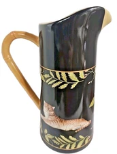 Macy's The Cellar Large Pitcher Jungle Tiger & Elephant Safari Animal Theme