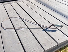 Antique Primitive Hand Held Carpet Beater with Wooden Handle 1890s