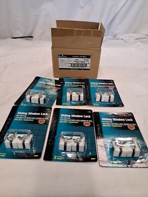 Ultra Hardware Sliding Window Lock- White (LOT OF 6 SETS)