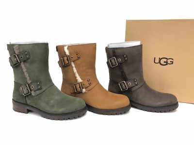UGG Australia NIELS WATER RESISTANT Moto Zipper Stout Chestnut