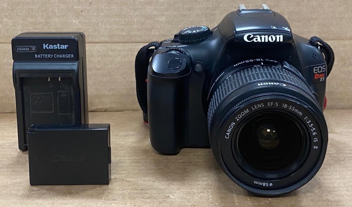 CANON EOS REBEL T3 DSLR CAMERA W/ CANON ZOOM EF-S 18-55mm f/3.5