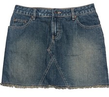 Aeropostale Denim Blue Jean Mini Skirt Size 1/2 New Without Tags