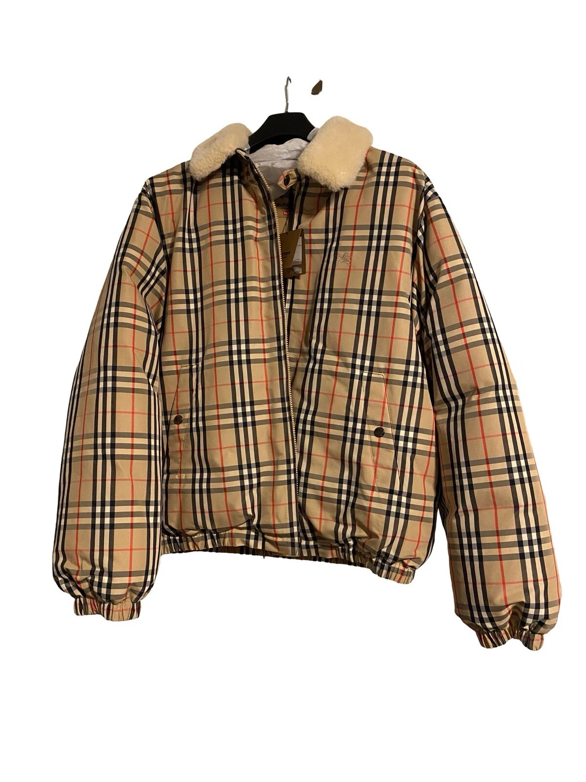Doudoune beige neuve Burberry x Supreme col mouton taille L