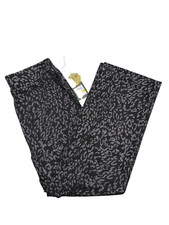 Nine West High Rise Long Black & Silver Leopard Stretch Women's Size Medium