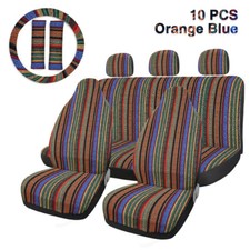 10pcs Universal Baja Blanket Bucket Seat Cover Gold Saddle Blanket Cover For Car
