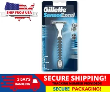 Gillette Sensor Excel Razor Handle + 1 Cartridge - HOLDS WOMENS AND MENS EXCEL