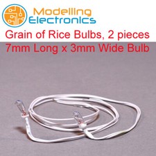 1/12 Dolls House miniature 2 Grain of Rice GOR Bulbs  Lighting DIY
