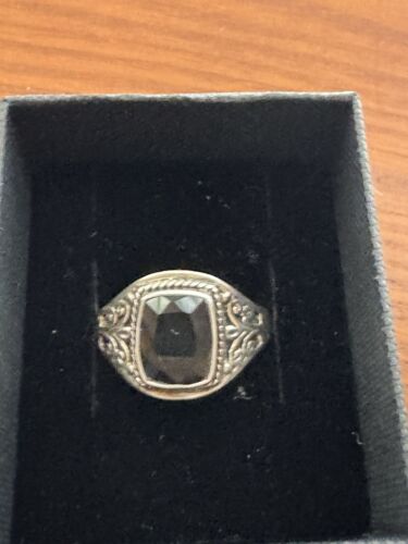 Black Onyx Gemstone Ring 925 Sterling Silver Designer Ring Size 10