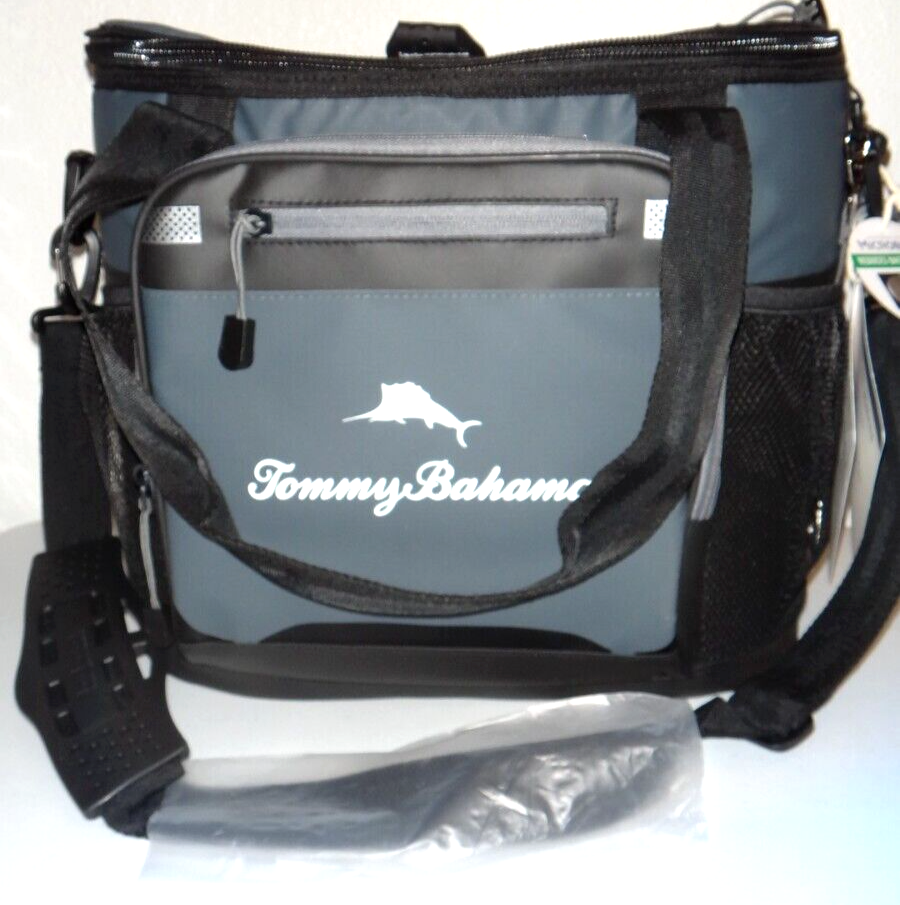 TOMMY BAHAMA 24 Can Bucket Tote Zip Cooler Bag Deep Freeze Insulation
