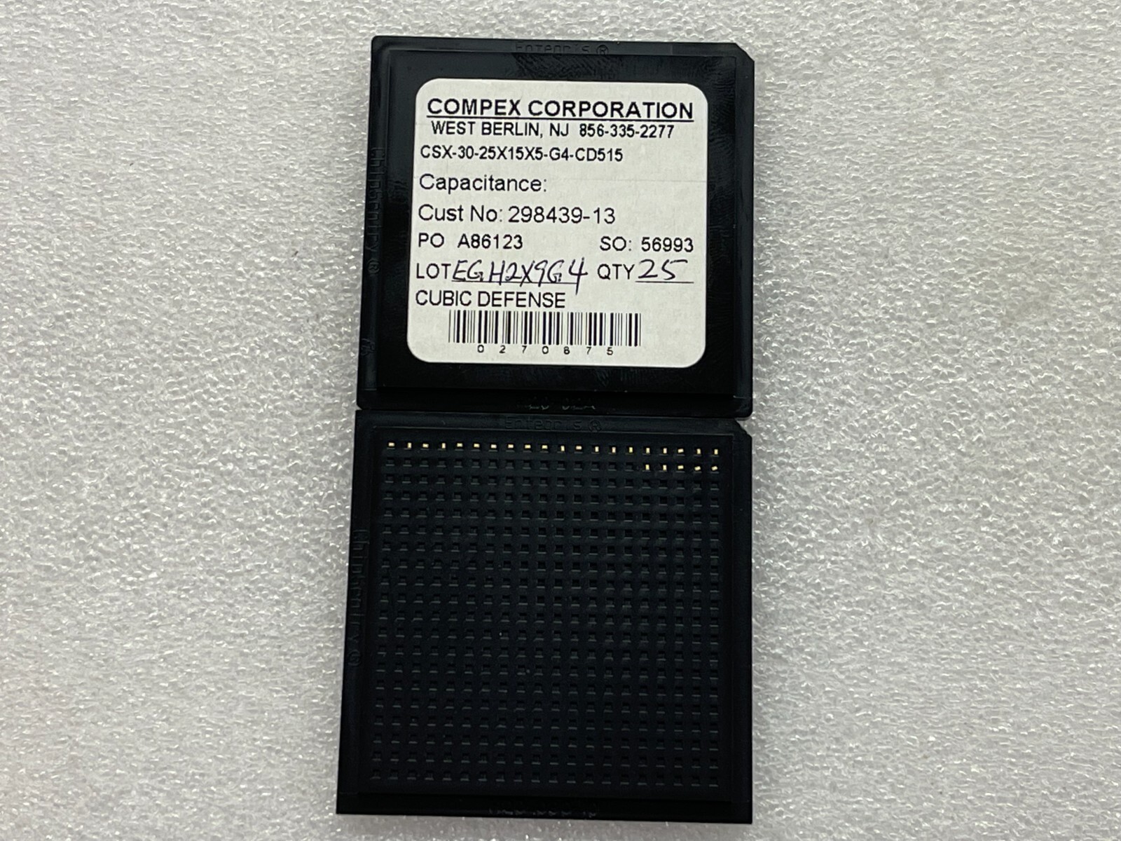(25 PIECE LOT) CSX-30-25X15X5-G4-CD515, 298439-13, COMPEX SUBSTRATES ...