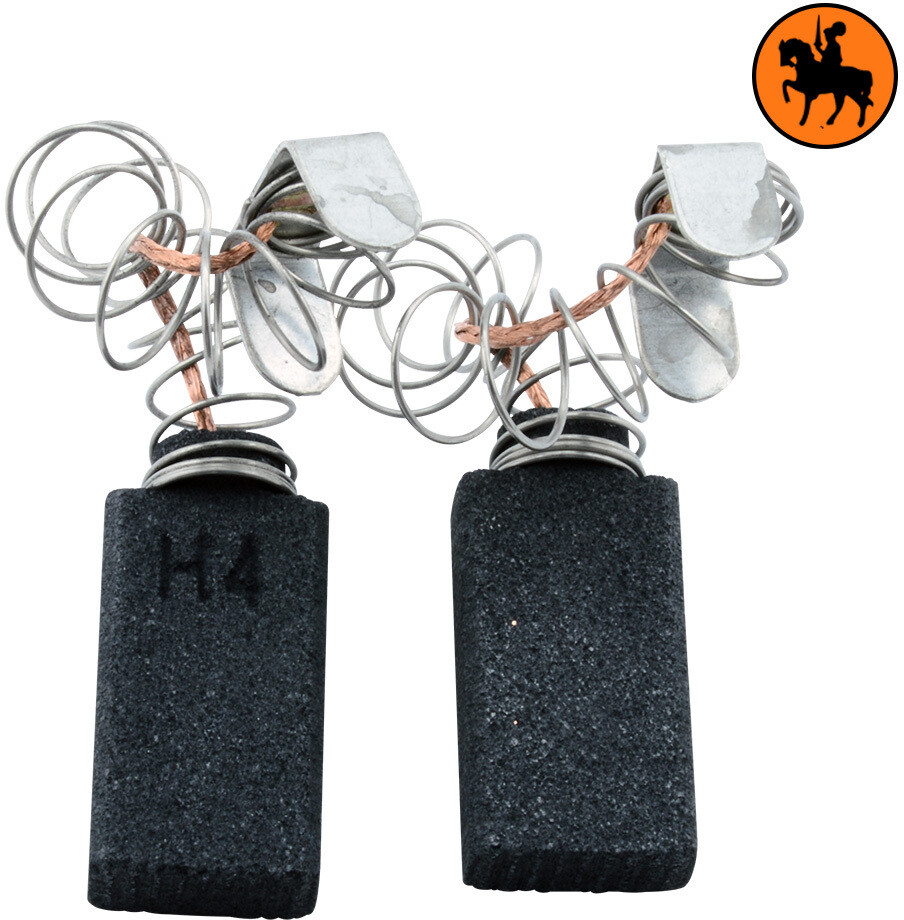 2 Balais De Charbon Asein 0868 Pour Ryobi - Dimensions 5x10x10 Mm - Avec Ressort, Câble Et Connecteur - Pour Rabot L1323A, L282