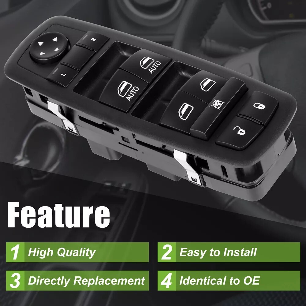Fit for 2011-2012 Ram 1500 2500 3500 High Quality Power Window Switch Front Left