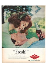 RC Cola Ad Vintage 1960s Soda Pop Kitchen Wall Art Retro Decor Original 1960