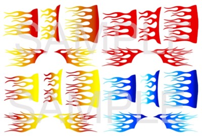 Planche De Décalcomanies à L'eau Thème Flaming/Fire - Pour Customiser Voitures Hot Wheels 1:64, 1:43, Neuf France