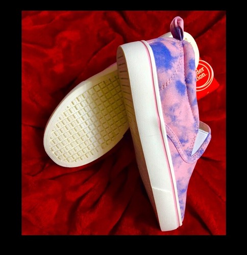 Wonder Nation Canvas Girls Slip On sneaker w Memory Foam SIZE 4,pink Marble - Picture 4 of 12