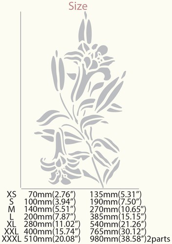 Flower STENCILS Lilly Garden Painting Furniture Wall Crafts Reusable Crafts FL82 - Picture 4 of 18