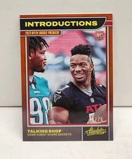 JALEN CARTER / BIJAN ROBINSON 2023 Absolute Introductions Talking Shop #'d /75
