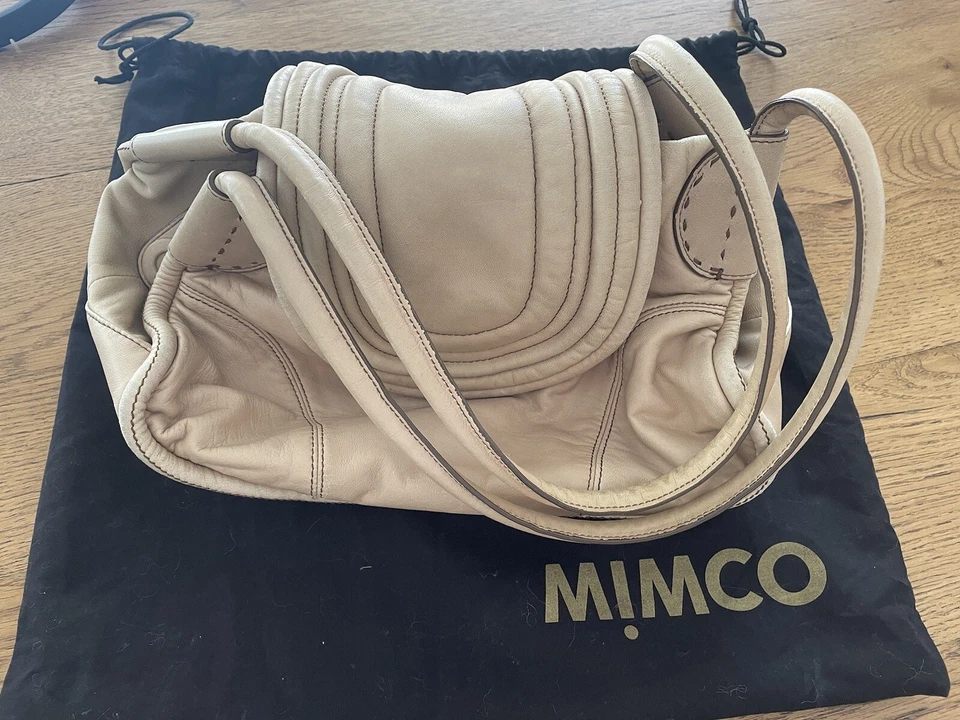 Bolso de hombro de cuero Mimco - debajo del radar - en panqueque PVP $395 Foto 4 de 4