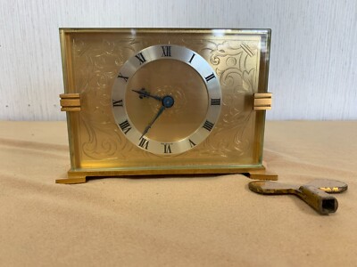 RARE ''JUST'' By HOUR LAVIGNE HEAVY GILT BRASS EXECUTIVE 30 DAY DESK CLOCK