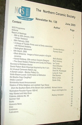 NORTHERN CERAMIC SOCIETY Newsletter 138 BOOTHS CAUGHLEY Pottery PORCELAIN Figure - Picture 2 of 2