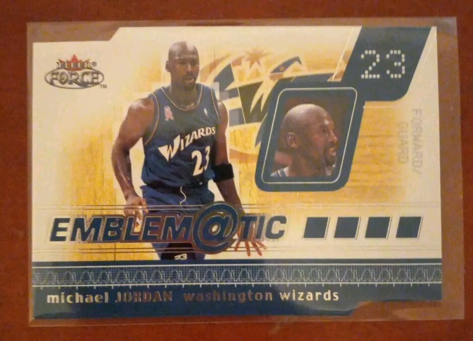 #'d /399 Michael Jordan 2001-02 Fleer Force Emblematic #21 Die-cut Insert RARE!!
