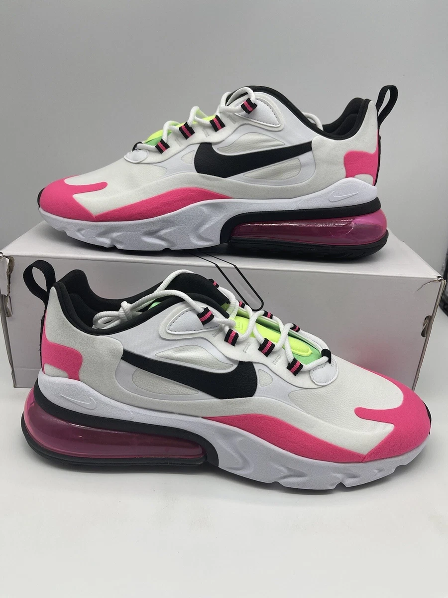 Nike Air Max 270 React Women's Shoes White/Hyper Pink/Black CJ0619-101 Size  11