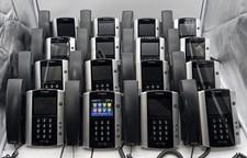 LOT OF 16 Polycom VVX 501 VoIP Touchscreen Phones With Handsets  Stands
