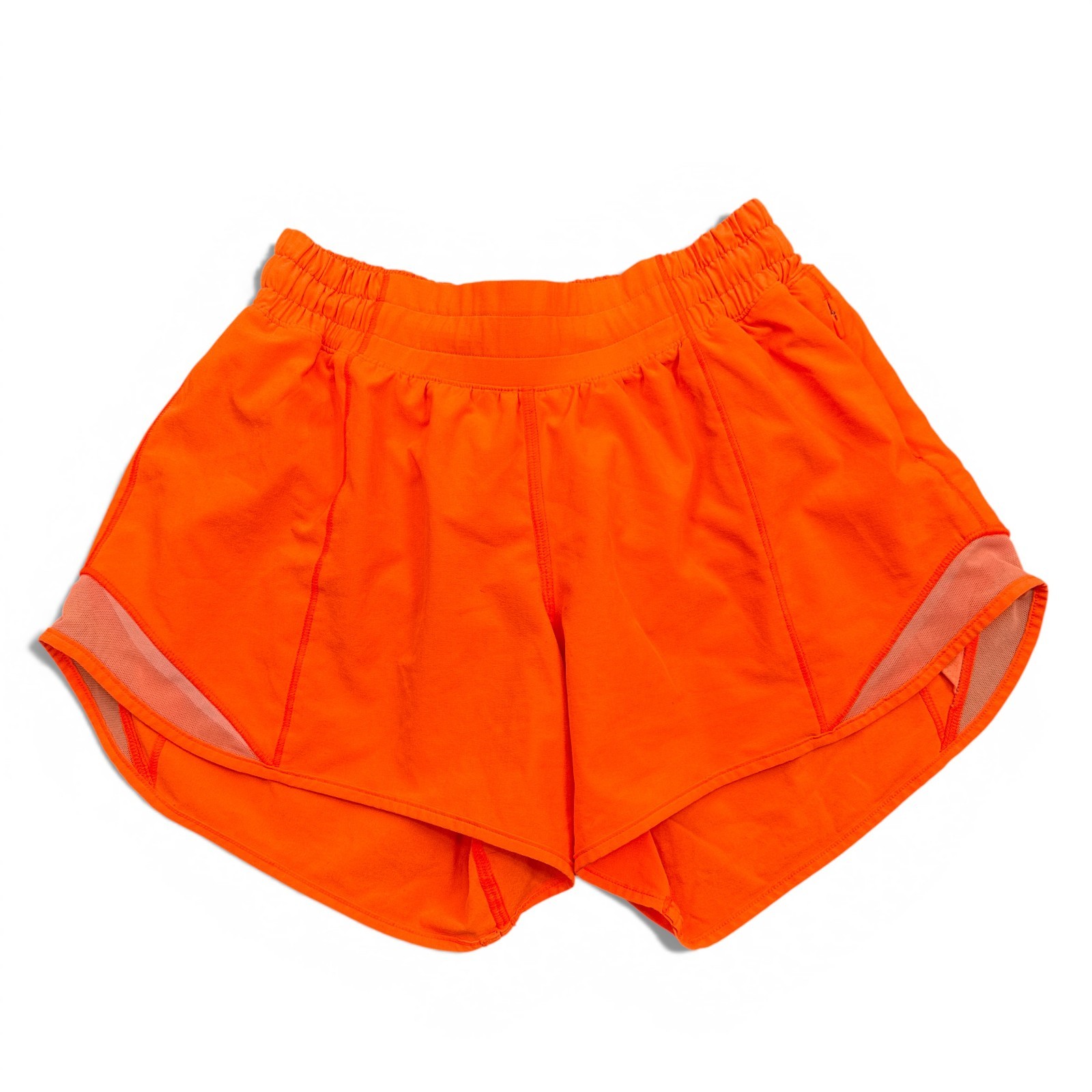 Lululemon Hotty Hot low-rise lined running shorts Womens Size 4 Tall Orange
