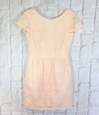 H & M Conscious Collection Peachy Pink Lace Dress with Pockets size 8 | eBay