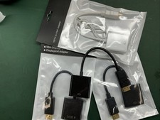 LOT OF 5 DP Display Port Male to VGA Female Converter Adapter Cable