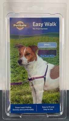 NEW PetSafe Easy Walk Harness Purple & Black No Pull Dog Leash Collar Pet Safe