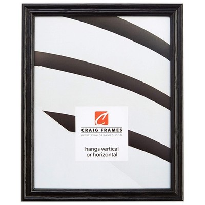 Craig Frames 200ASHBK 11 by 14-Inch Picture Frame, Wood Grain Finish, 0.75-Inch