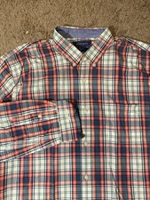 Crown Ivy Classic Fit Adult Mens Size XL Button Up Down Checkered Dress Shirt