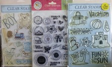 clear stamps lot 0f 3 Paper Studio and Scappy cat