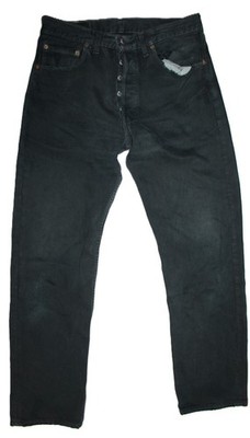 Levi's 501 Jeans W32 L32 Schwarz Denim Regular Straight 501 -0165