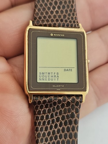 RARO orologio da polso digitale vintage anni 80 ⌚ SANYO 362-36G quarzo giorno/data ⌚#5869 - Foto 7 di 9