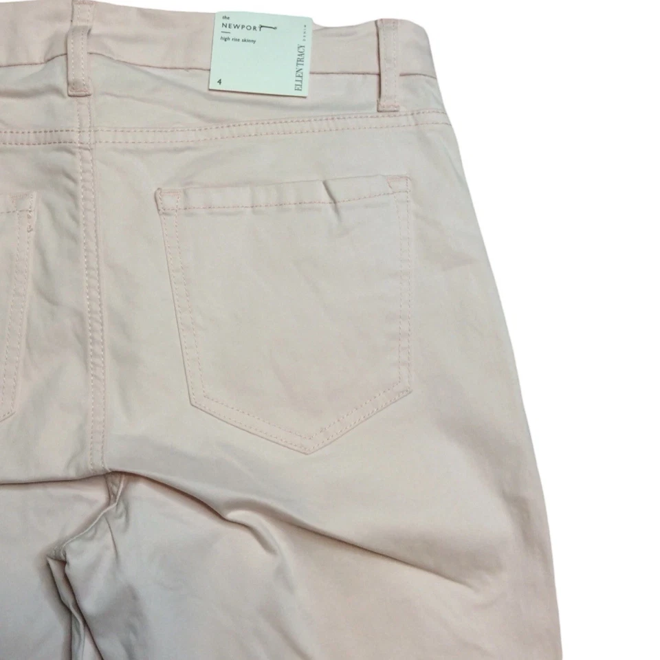 Denim Ellen Tracy The Newport tiro alto ajustado talla 4 rosa polvo nuevo con etiquetas Foto 4 de 4