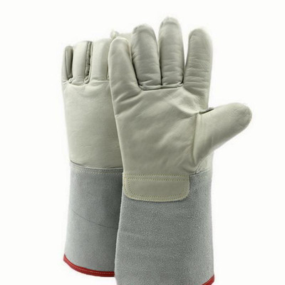 Kälteschutzhandschuhe -150°C Rindleder für LNG Trockeneis Laborhandschuhe
