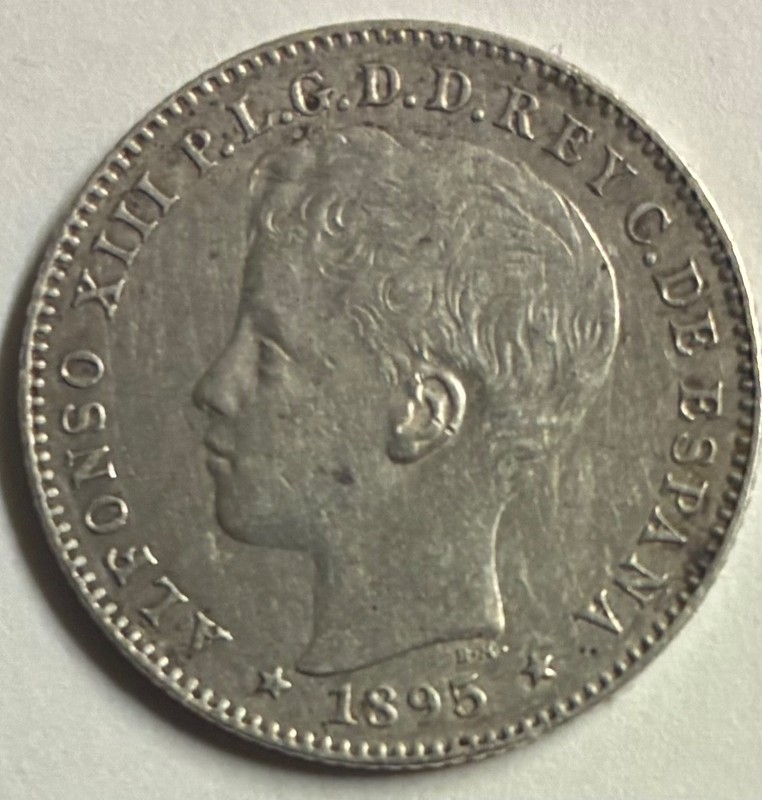 1895 20 centavos Puerto Rico