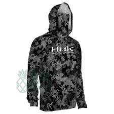 Fishing Clothing Camouflage Men's Long Sleeve Mask Hooded Upf 50+ Uv Protection