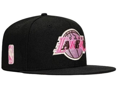 New Era Los Angeles Lakers Cookies & Cream Black Pink Satin HatClub 7 1/2  