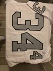 Bo Jackson Custom Raiders #34 White Original Signed Football Jersey Autographed