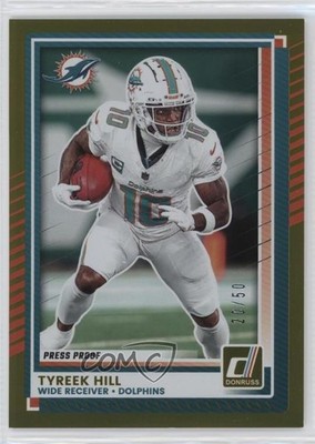 2025 Panini Donruss Press Proof Gold /50 Tyreek Hill #221 pe8