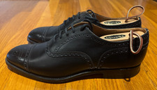 NWOB Church's Custom Grade UK 8.5 C/US 9.5 Black Wingtip Oxford Cap Toe Brogue