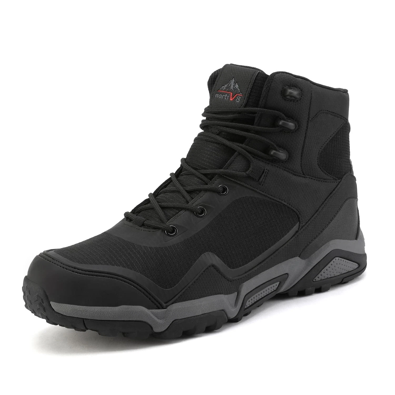 NORTIV 8 Men's Mid Waterproof Hiking Boots Outdoor Lightweight Trekking Mount...