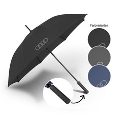 Original Audi Schirm gro&szlig; Stockschirm Regenschirm schwarz grau blau NEU OVP