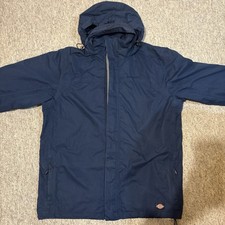 Dickies Navy Blue Waterproof Hooded Shell Jacket - Size Large Men's