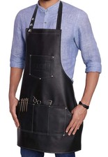Professional Artificial Leather Apron Women/M...