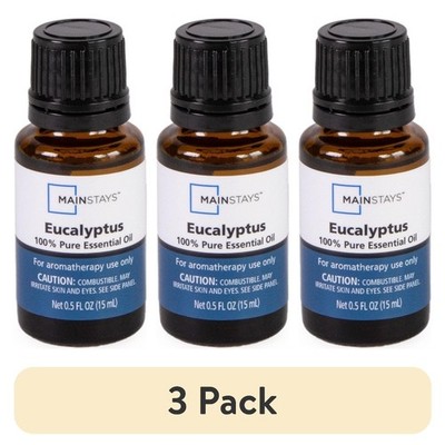 Pure Eucalyptus Essential Oil, 15ml, 3 Pack Aromatherapy Oil for Diffuser